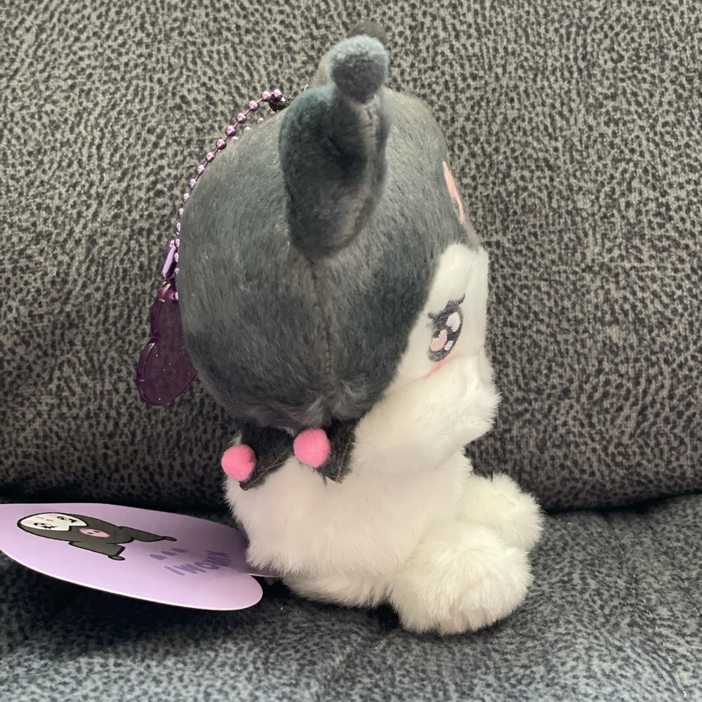 Hearts Eyes Kuromi Plush Plush Keychain (5.5”) - Picture 5 of 10